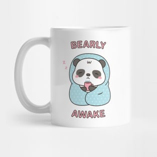 Bearly Awake Cute Little Panda With Blanket Mug